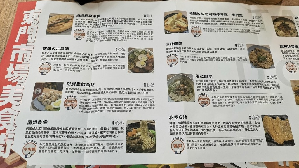 桃園東門市場美食街店家