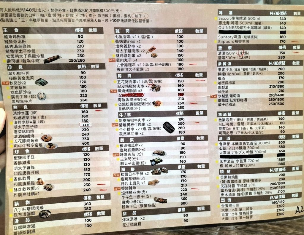 惠比寿燒鳥酒場菜單