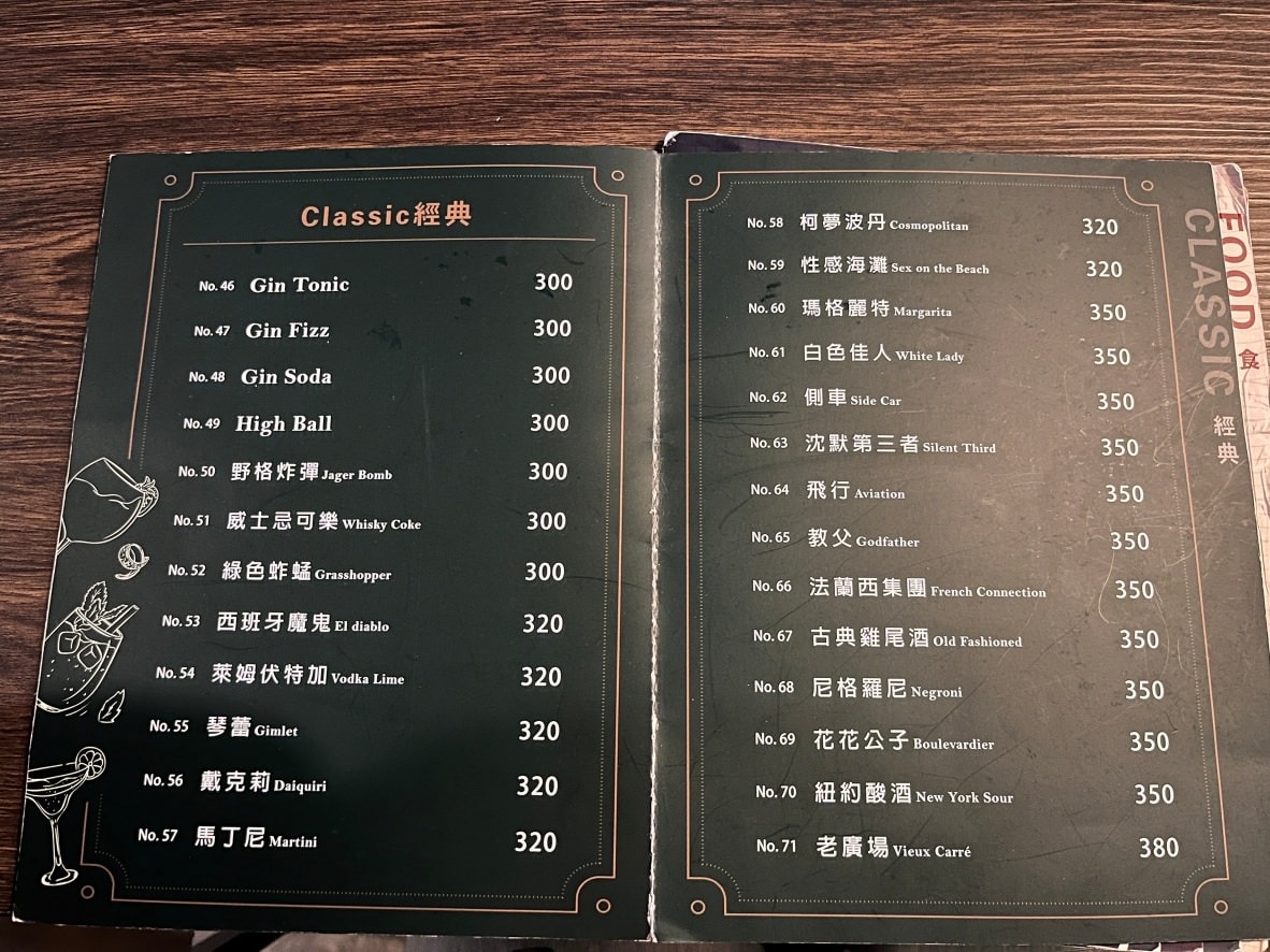 台北平價酒吧|獨角落Dobar 北車店——dcard學生小資族推薦的台北平價餐酒館、駐唱酒吧,義大利麵燉飯140元起 - 第11張圖 獨角落Dobar 北車店菜單