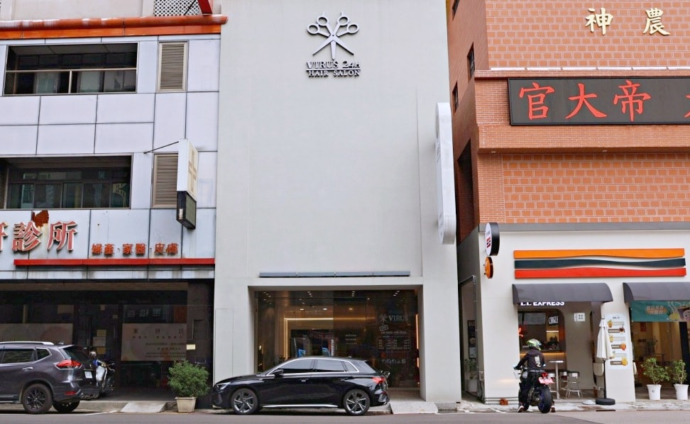 台中Virus hair salon 24H 日夜間髮廊勤美概念店交通環境
