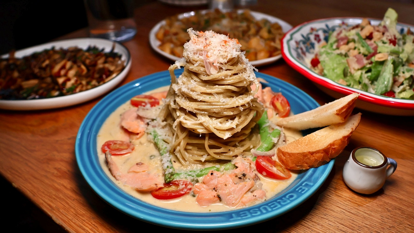 松山區義大利麵推薦｜康帕斯義麵屋Compas Pasta House：市民大道玻璃屋手工生麵餐廳