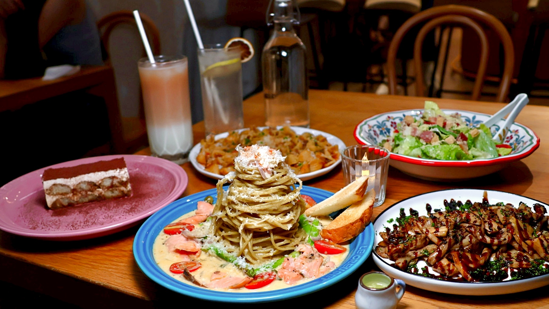 松山區義大利麵推薦｜康帕斯義麵屋Compas Pasta House：市民大道玻璃屋手工生麵餐廳